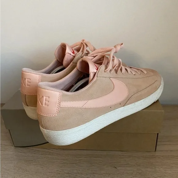Nike SB Blazer Low Pink Orange Suede Lace-Up Sneakers 371760-801- Mens Size 12 - Picture 5 of 11